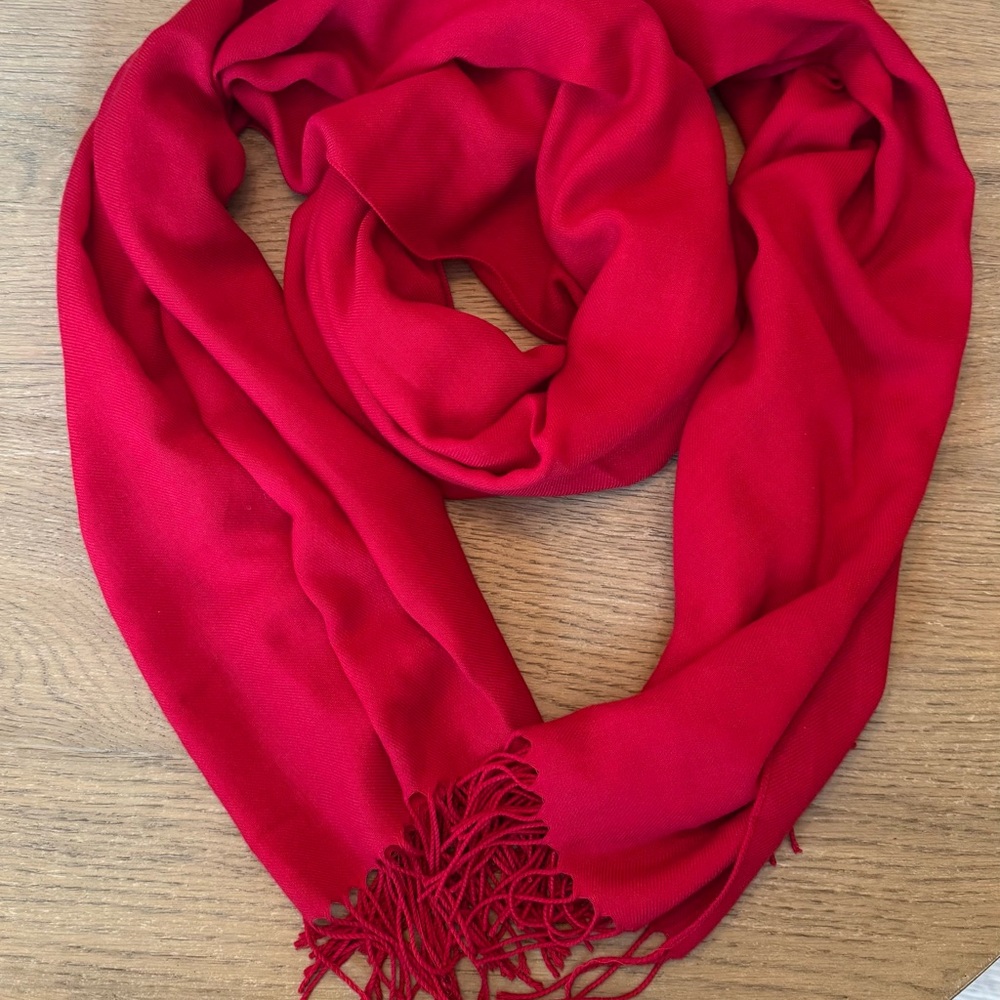 Pashmina Vibrant Red Scarf